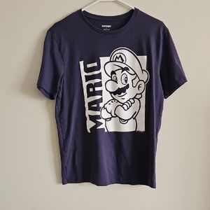 Old Navy Dark Blue Mario Graphic Tee